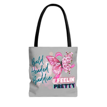 Load image into Gallery viewer, Bald head baddie feeling pretty Tote Bag