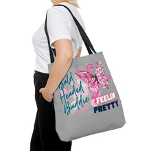 Load image into Gallery viewer, Bald head baddie feeling pretty Tote Bag