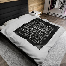 Load image into Gallery viewer, I AM &amp; I have….Affirmation Velveteen Plush Blanket
